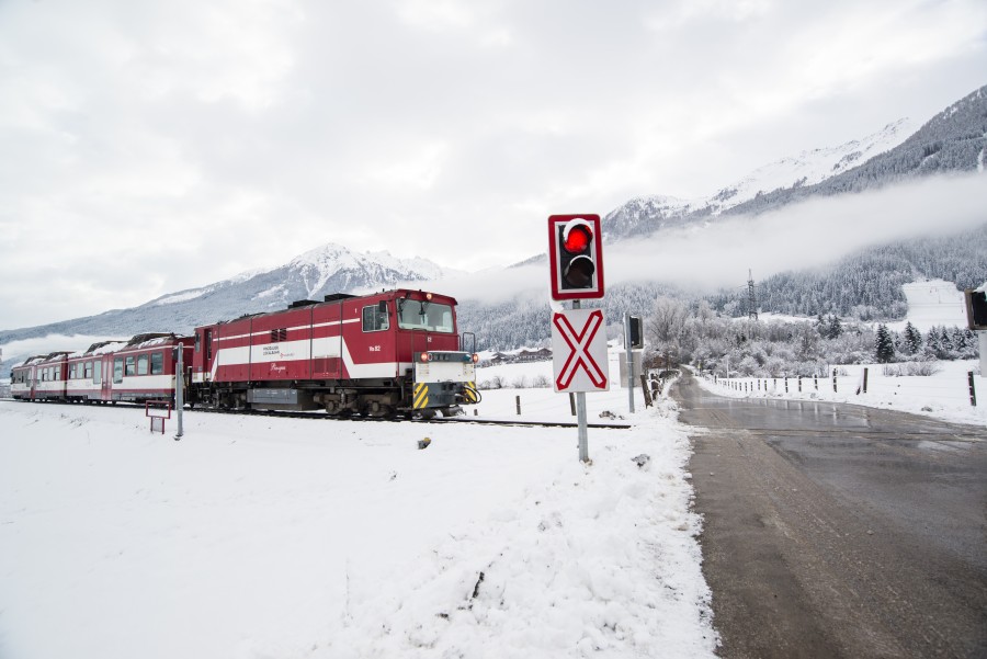 Train in the winter