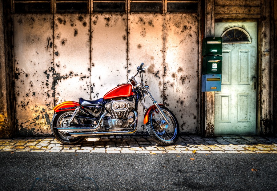 Parked motorcycle HDR