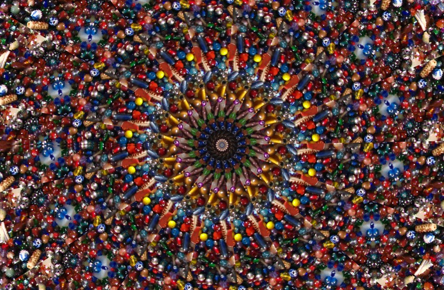 beaded kaleidoscope design