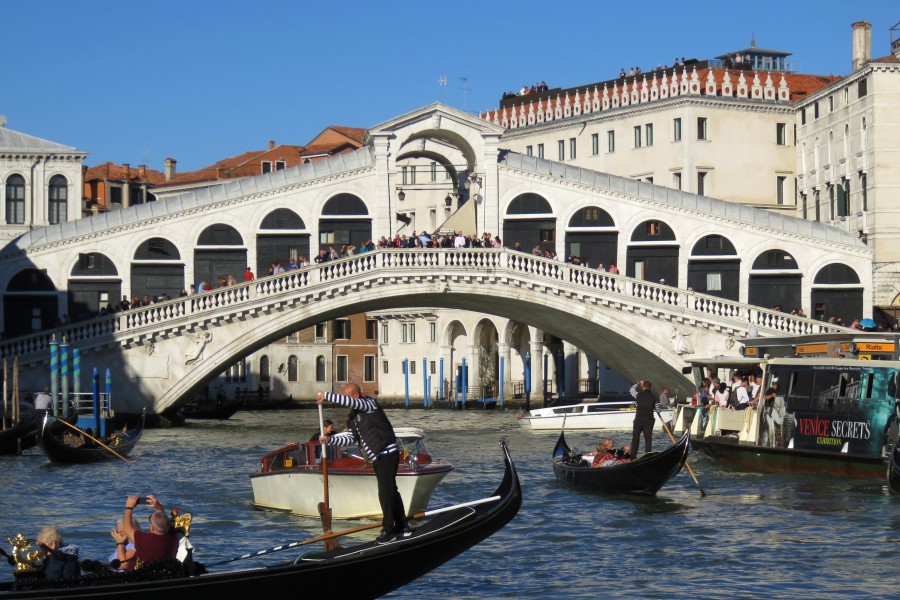 bridge and gondolas, Venice